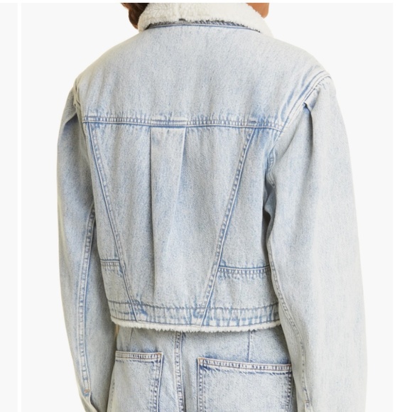 NWT $428 VERONICA BEARD Neena Fleece Lined Denim Jacket in XL and L! - Picture 2 of 7